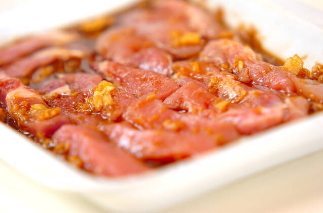 ポークのサテの作り方の手順1