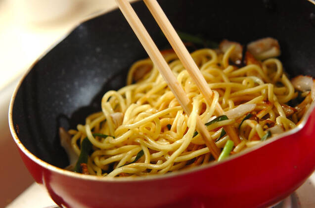 ピリ辛ネギ焼きそばの作り方の手順5