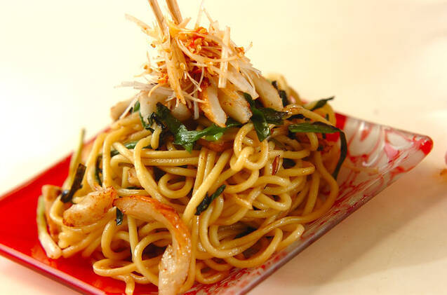 ピリ辛ネギ焼きそばの作り方の手順6