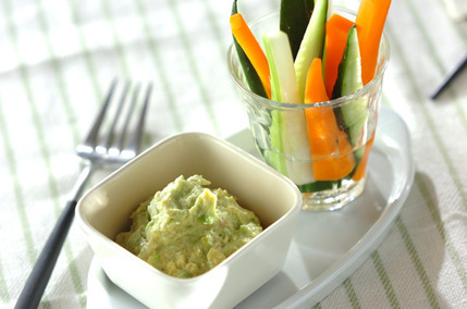 アボカドディップ野菜添え