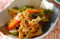 レンコンとニンジンのきんぴら