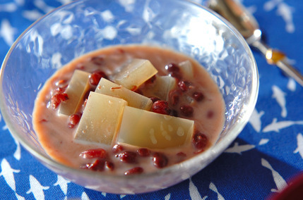 煎茶かん小豆汁粉