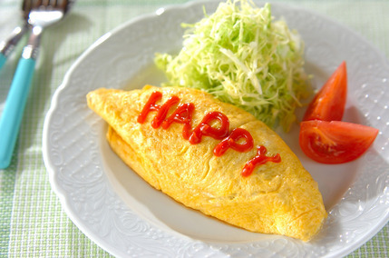 牛ひき肉のシンプルオムレツ