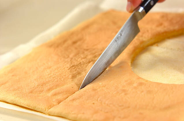 ホワイトムースとビスキュイロール・ノエルの作り方の手順11