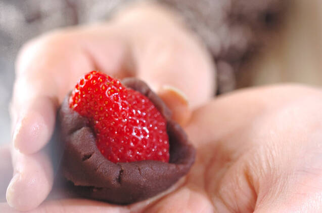 簡単イチゴ大福の作り方の手順2