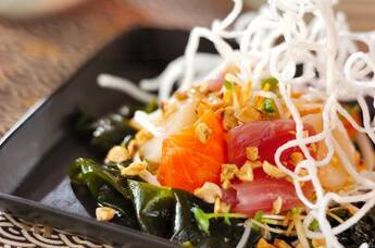 パリパリ春雨の刺身サラダ