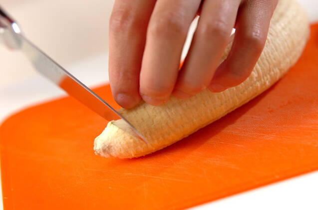 ホットバナナロールケーキの作り方の手順1