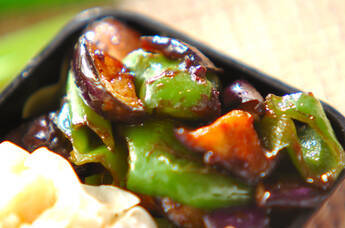 ナスとピーマンのみそ炒め