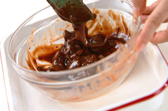 ラ・フランスのチョコソースの作り方の手順6