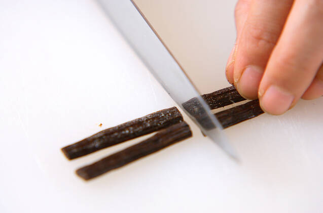 ラ・フランスのチョコソースの作り方の手順1