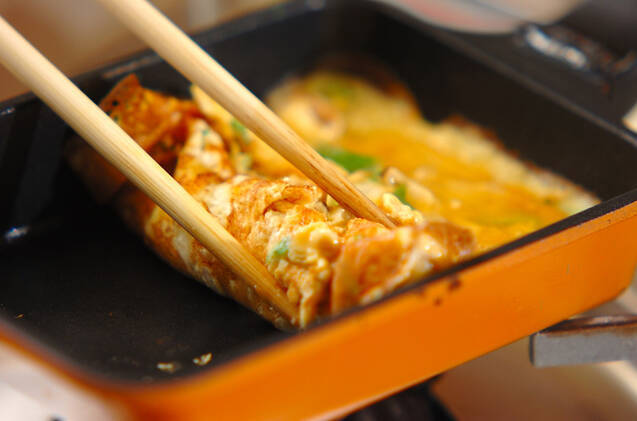 具だくさん卵焼きの作り方の手順3