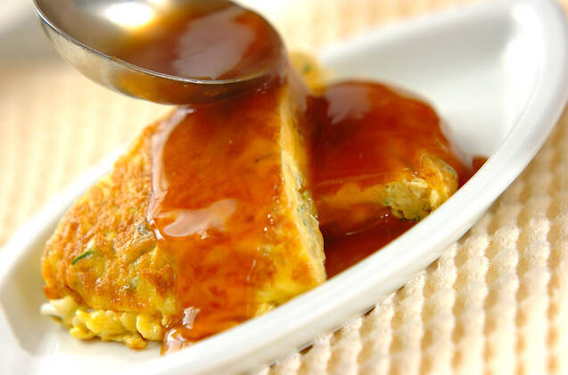 アサリの黒酢あんかけ卵焼きの作り方の手順8