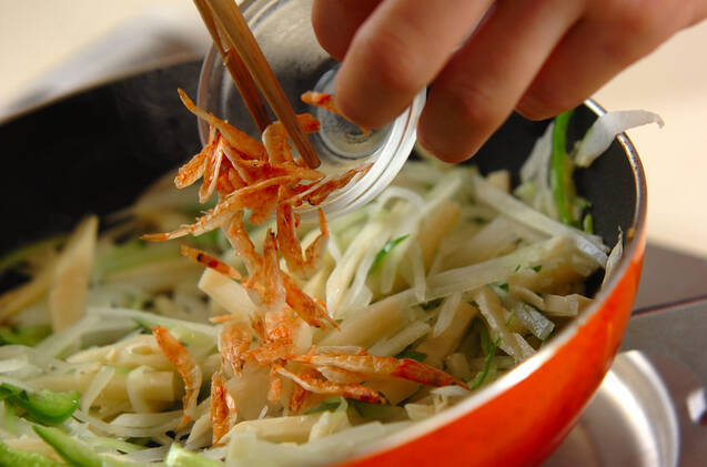 炒め野菜のゴマ酢和えの作り方の手順6