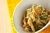 炒め野菜のゴマ酢和え