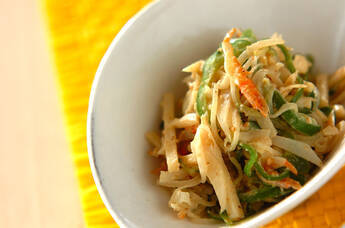 炒め野菜のゴマ酢和え