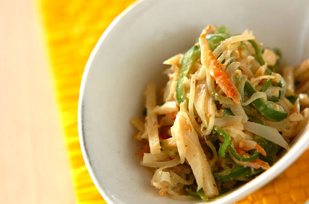 炒め野菜のゴマ酢和え