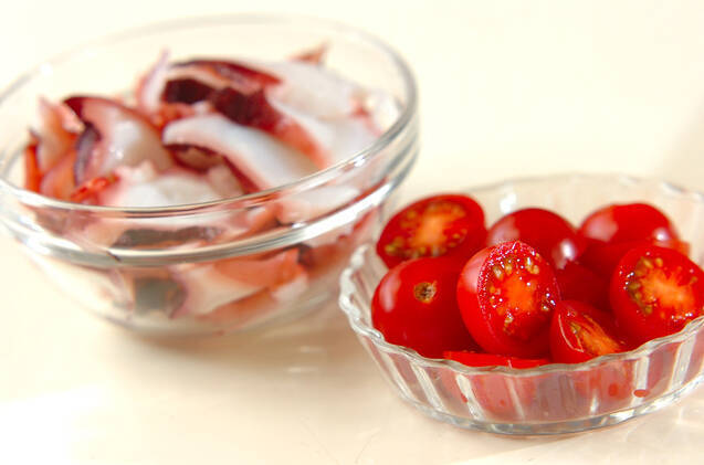 タコのニンニクオイルがけの作り方の手順1