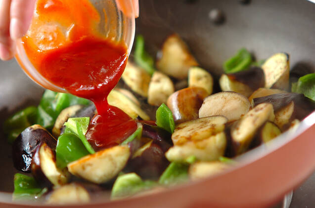 ナスのチリ炒めの作り方の手順4