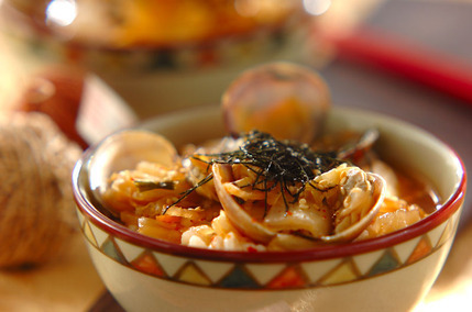 アサリとキムチのスープご飯