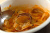 アサリとキムチのスープご飯の作り方の手順2