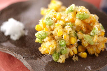 ぷちぷち!枝豆とコーンの落とし揚げ