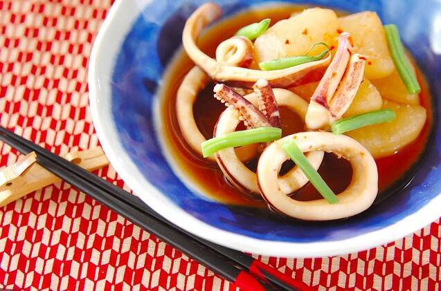 ピリ辛イカ大根