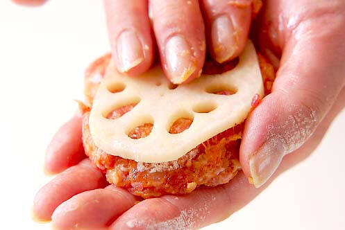 レンコンハンバーグの作り方の手順3