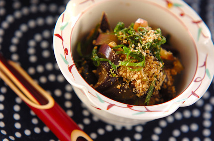 ナスのピリ辛ゴマじょうゆ