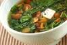 ナメコと豆腐のスープの作り方の手順