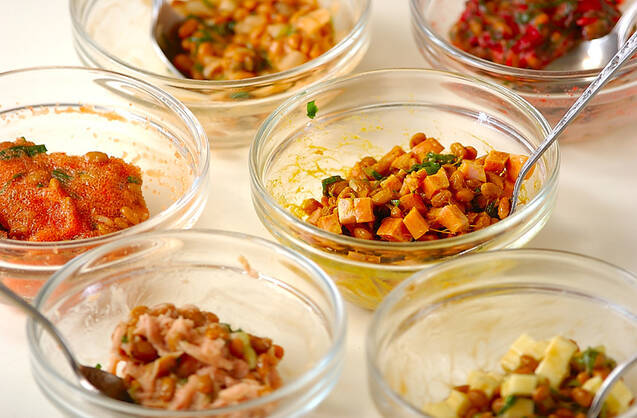 いろいろ納豆のひとくち揚げの作り方の手順2