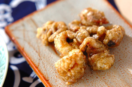 イカゲソの梅風味天ぷら