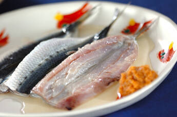 イワシの酢みそがけ