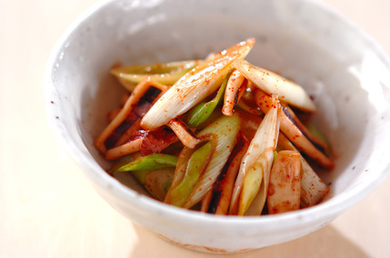 ネギとイカの甘辛炒め