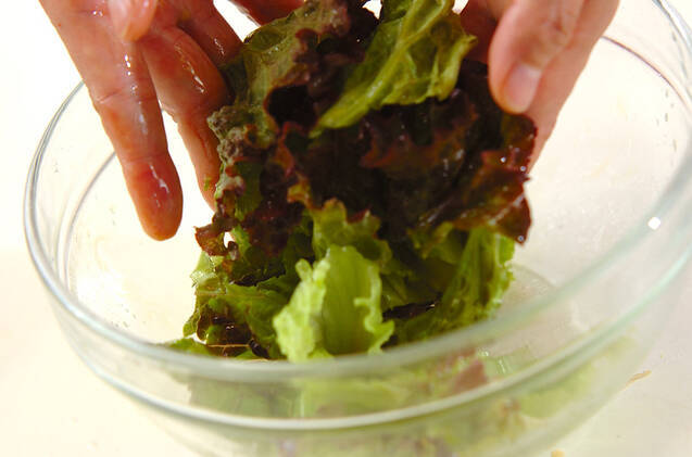 サニーレタスのサラダの作り方の手順4