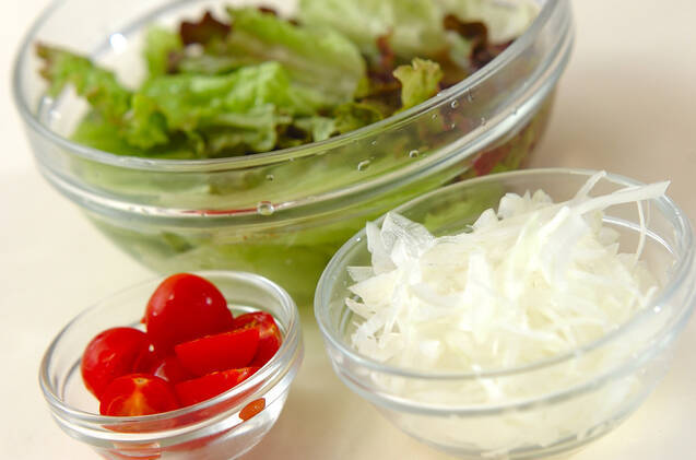 サニーレタスのサラダの作り方の手順1