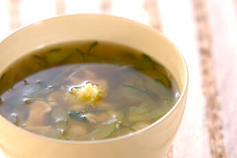 キュウリのお吸い物