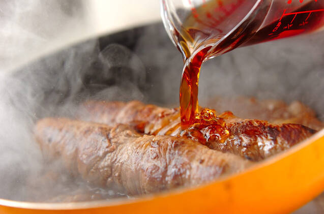 牛肉のネギ巻きの作り方の手順2