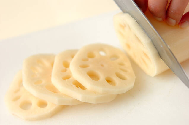 レンコンのはさみ揚げの作り方の手順1