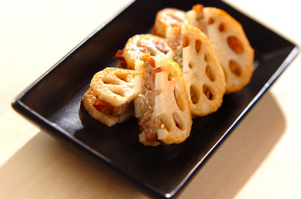 レンコンのはさみ揚げ