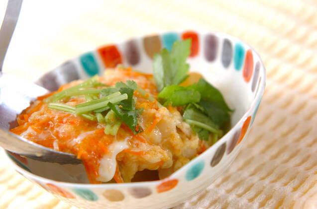 ユリネの卵とじの作り方の手順8