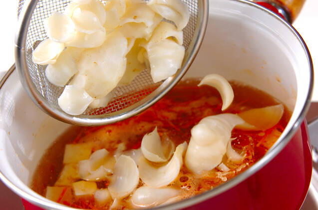 ユリネの卵とじの作り方の手順6