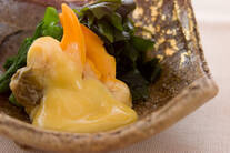 アオヤギの酢みそがけ