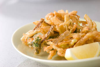 ミツバと大豆のかき揚げ