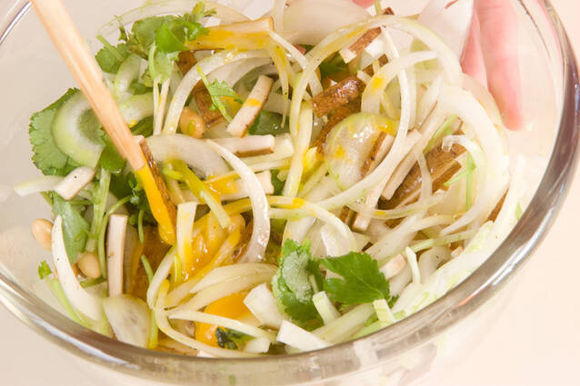 ミツバと大豆のかき揚げの作り方の手順7