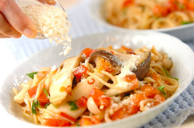 キノコのパスタの作り方の手順4