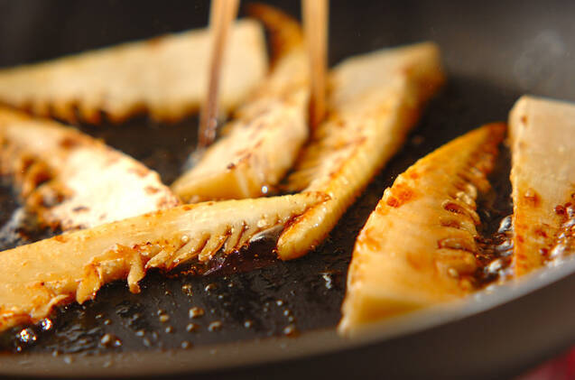 焼きタケノコと甘夏のサラダの作り方の手順3