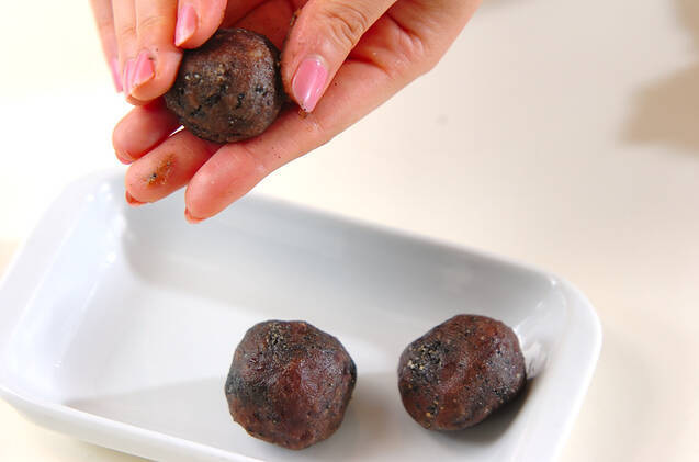 カボチャの茶巾の作り方の手順2