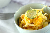 ポテトとカボチャのサラダ