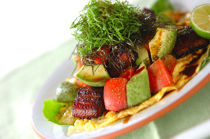 アボカドとウナギのオーブンオムレツ