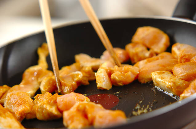 鶏むね肉のサッパリ炒め素麺の作り方の手順3